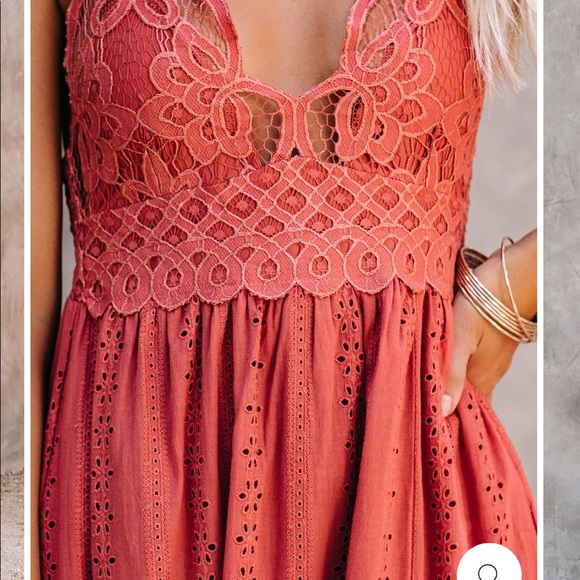 Archer Pocketed Lace Eyelet Maxi Dress 